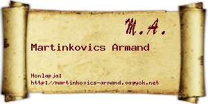 Martinkovics Armand névjegykártya